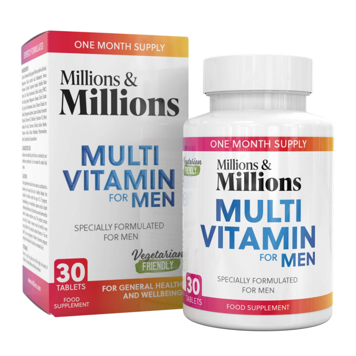 Millions & Millions - Men's Multi Vitamin & Minerals - 30 Tablets