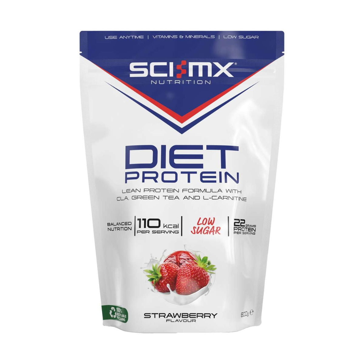 Sci-Mx Diet Protein - Strawberry - 800g