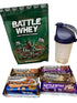 Battle bites after dinner mint protein, 6 protein bars selected from a variety of delicious flavours and a FREE 500ml shaker 