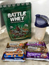 Battle bites after dinner mint protein, 6 protein bars selected from a variety of delicious flavours and a FREE 500ml shaker 