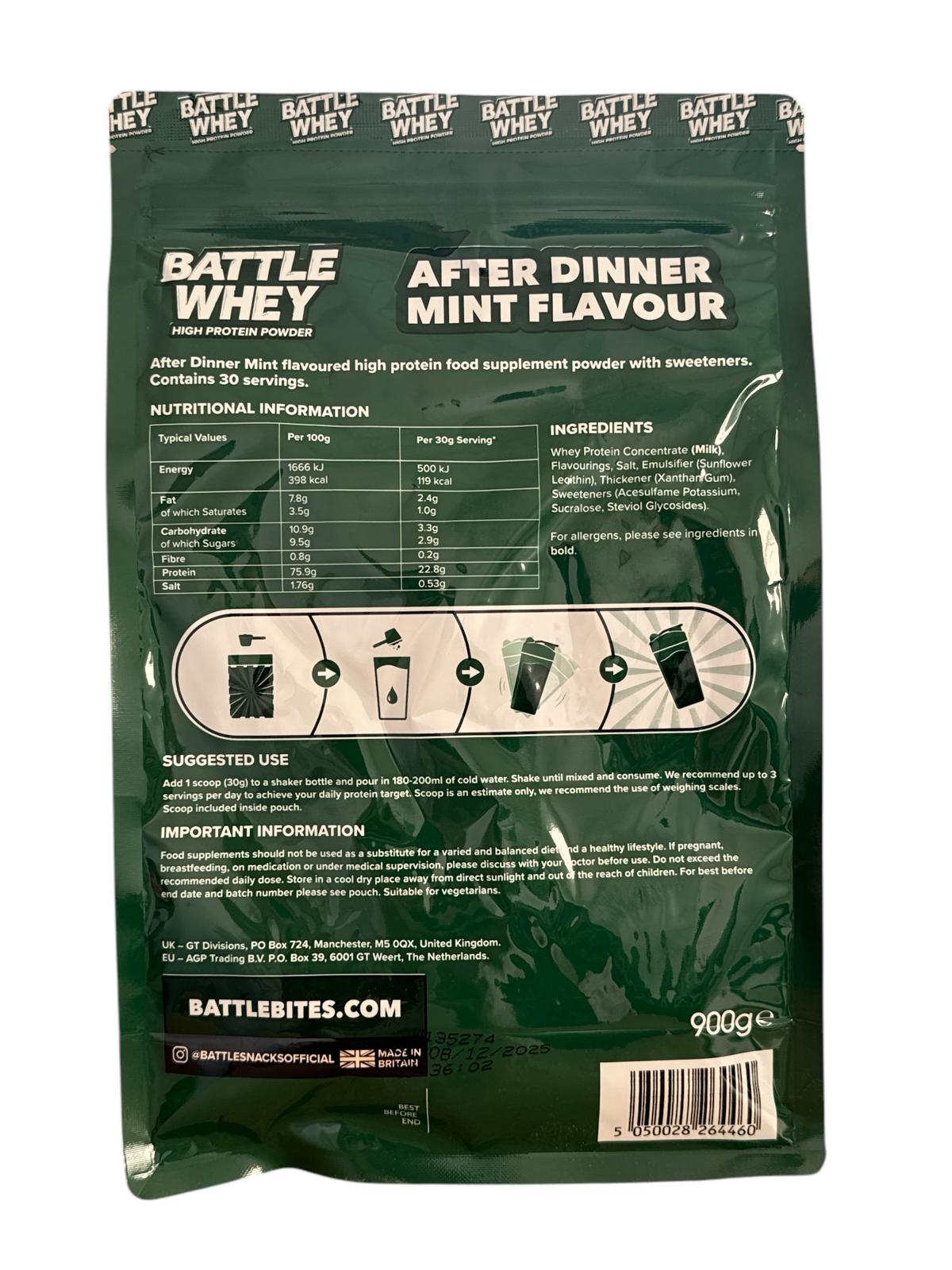 Battle Snacks Battle Whey After Dinner Mint 900g