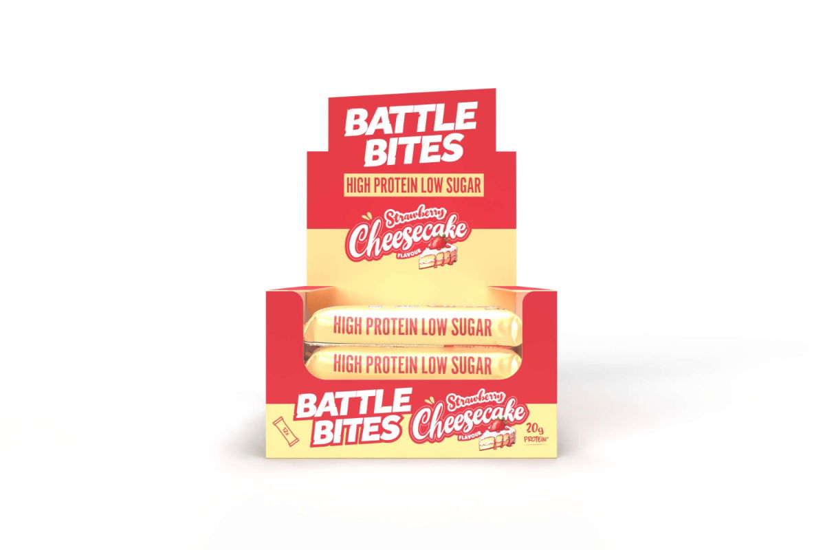 Battle Bites - Strawberry Cheescake 62g - Price per box of 12