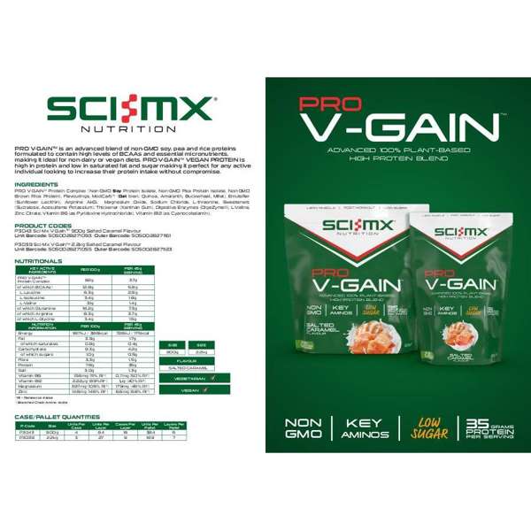 Sci-Mx V-GAIN - Salted Caramel - 900g