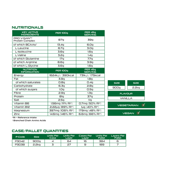 Sci-Mx V-GAIN - Vanilla - 900g