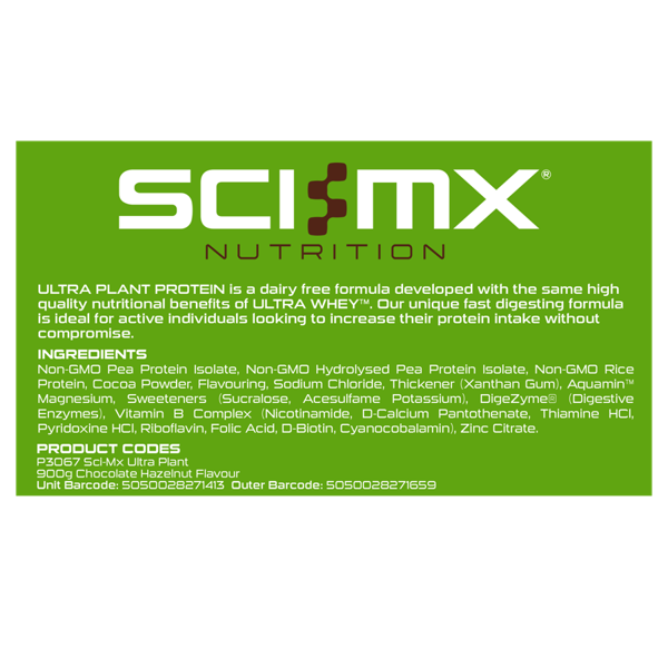 Sci-Mx Ultra Plant - Chocolate Hazelnut - 900g