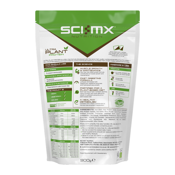 Sci-Mx Ultra Plant - Chocolate Hazelnut - 900g