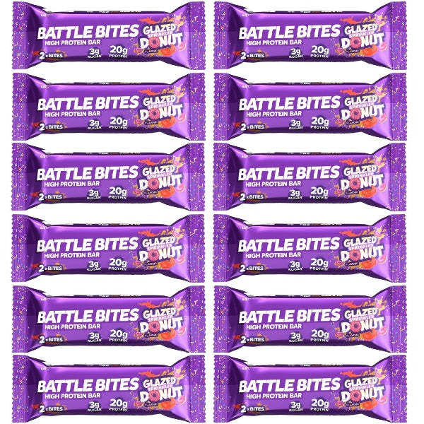 Battle Bites - Glazed Sprinkled Donut 62g - Price per box of 12