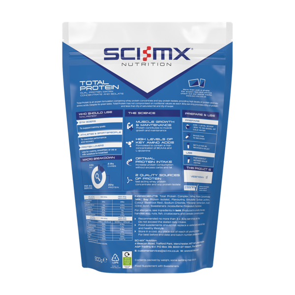 Sci-Mx Total Protein - Strawberry - 900g