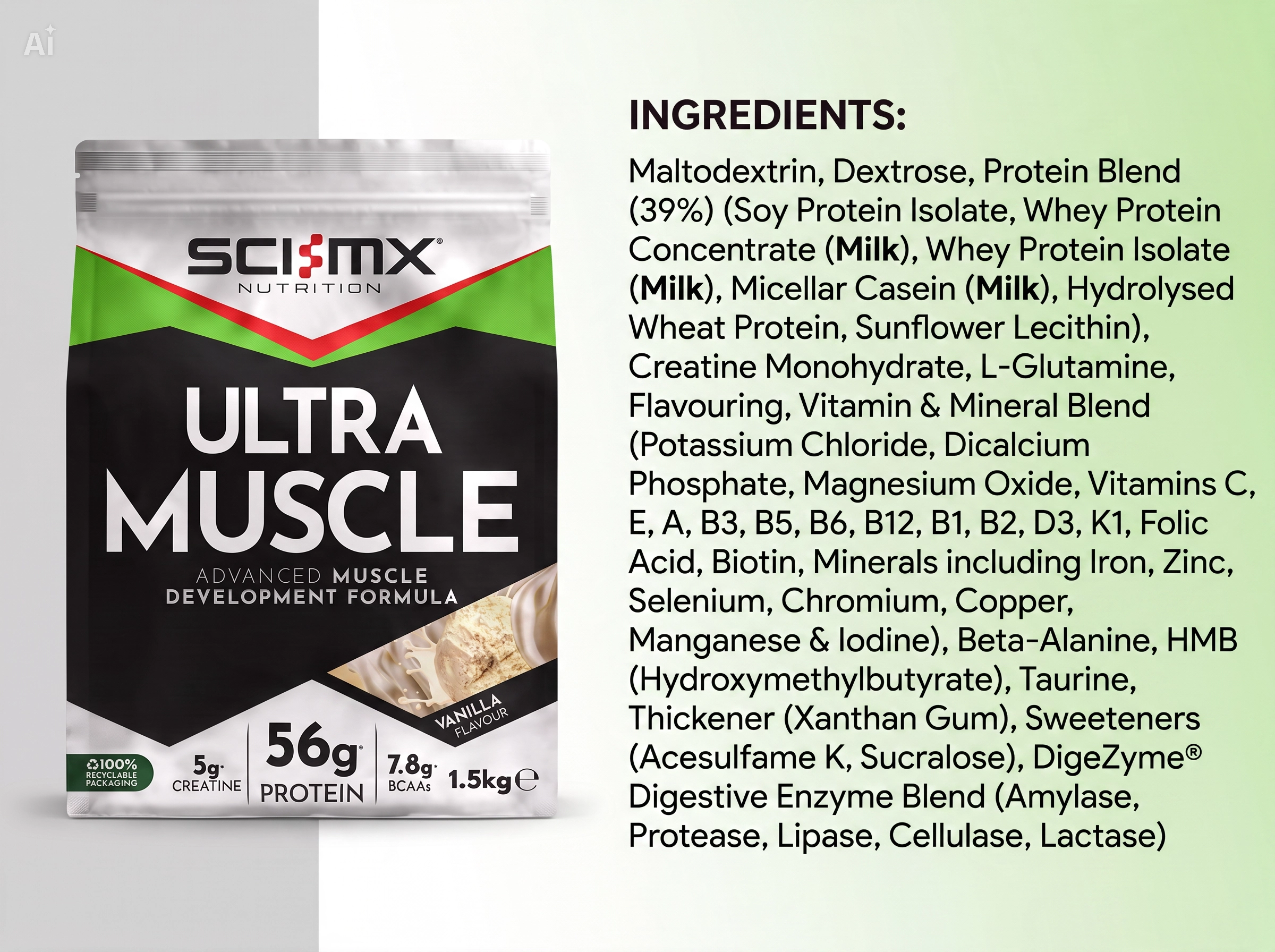 Sci Mx Ultra Muscle Vanilla 1.5kg