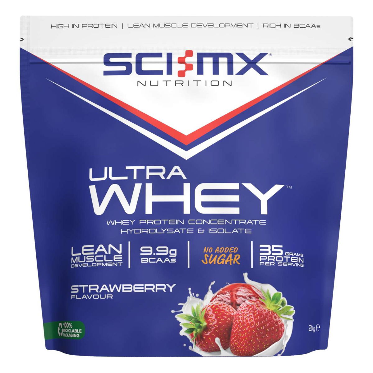 SCI-MX Ultra Whey Strawberry 2kg